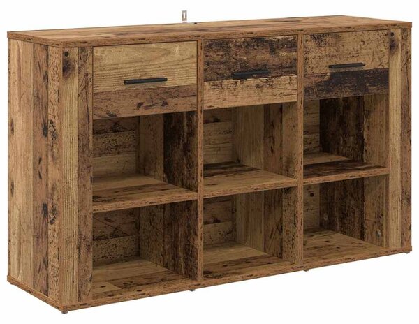 VidaXL Széf fiókkal Öreg fa 100 x 30 x 59,5 cm Faanyag