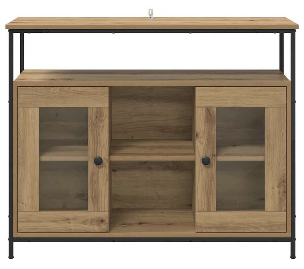 VidaXL Széf Artisan tölgy 100 x 35 x 80 cm Szerelt Fa