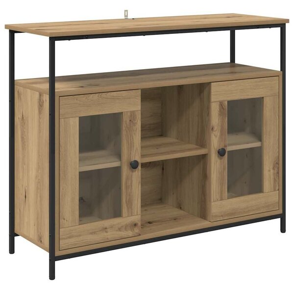 VidaXL Széf Artisan tölgy 100 x 35 x 80 cm Szerelt Fa