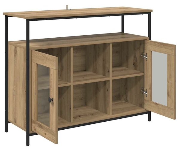 VidaXL Széf Artisan tölgy 100 x 35 x 80 cm Szerelt Fa