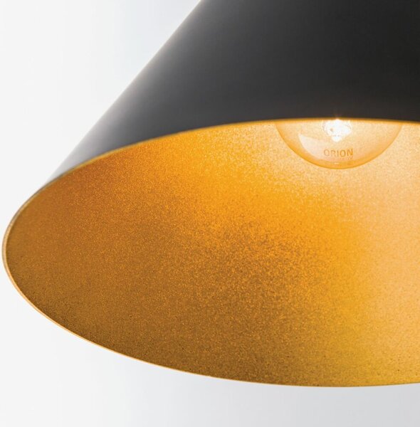Gunda modern, fekete függőlámpa nagy méret,E27 foglalat