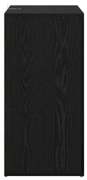 VidaXL Széf fiókkal Fekete tölgy 59 x 39 x 80 cm Faanyag