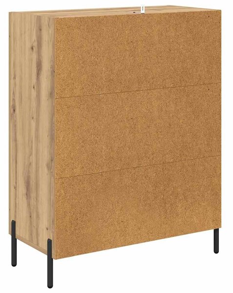 VidaXL Széf Artisan tölgy 69,5 x 34 x 90 cm Műszaki fa és vas