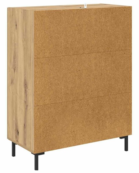 VidaXL Széf Artisan tölgy 69,5 x 34 x 90 cm Műszaki fa és vas