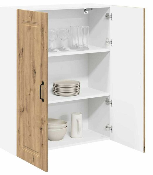 VidaXL Konyhaszekrény polcokkal Artisan tölgy 80 x 31 x 100 cm Faanyag