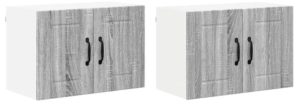 VidaXL Konyhai faliszekrények 2 pcs Szürke Sonoma 60 x 31 x 40 cm