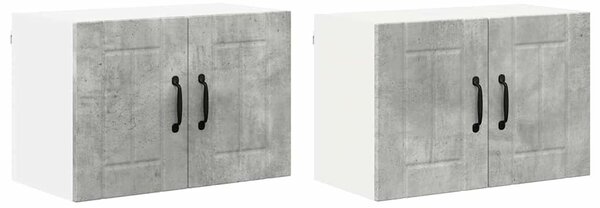 VidaXL Konyhai faliszekrények 2 pcs Beton Szürke 60 x 31 x 40 cm