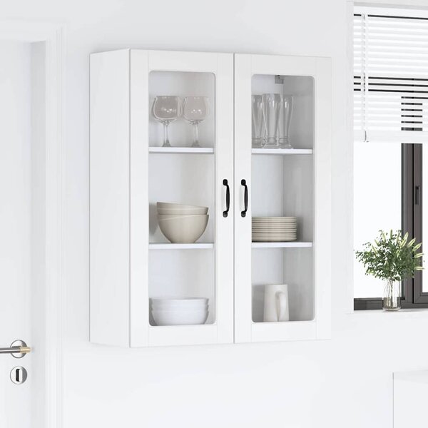 VidaXL Fali konyhaszekrény Magas Fényű Fehér 80 x 31 x 100 cm Faanyag