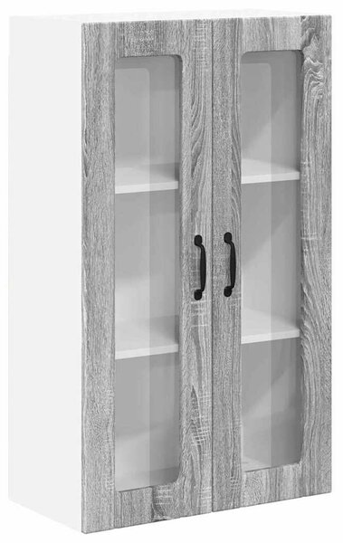 VidaXL Fali konyhaszekrény Szürke Sonoma 60 x 31 x 100 cm Faanyag