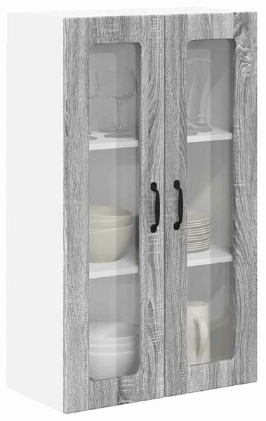 VidaXL Fali konyhaszekrény Szürke Sonoma 60 x 31 x 100 cm Faanyag