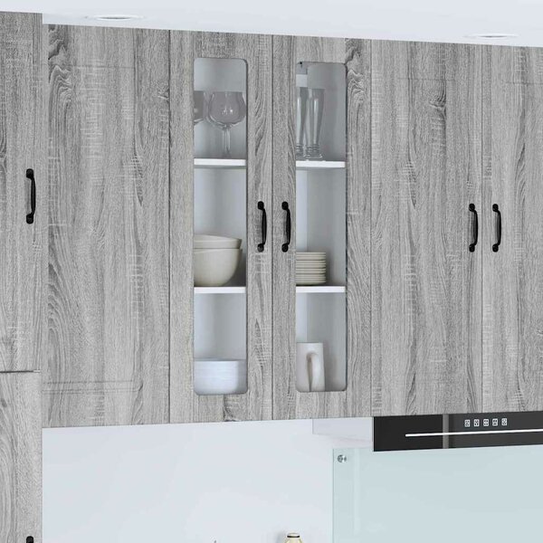 VidaXL Fali konyhaszekrény Szürke Sonoma 60 x 31 x 100 cm Faanyag