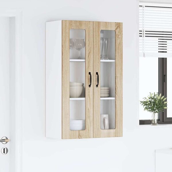 VidaXL Fali konyhaszekrény Sonoma tölgy 60 x 31 x 100 cm Faanyag