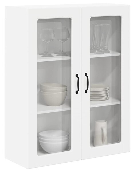 VidaXL Fali konyhaszekrény Magas Fényű Fehér 80 x 31 x 100 cm Faanyag