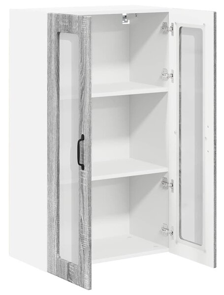 VidaXL Fali konyhaszekrény Szürke Sonoma 60 x 31 x 100 cm Faanyag