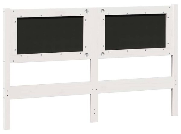 VidaXL Fejtámla Egyéb Fehér és világosszürke 150 cm Tömör fenyőfa