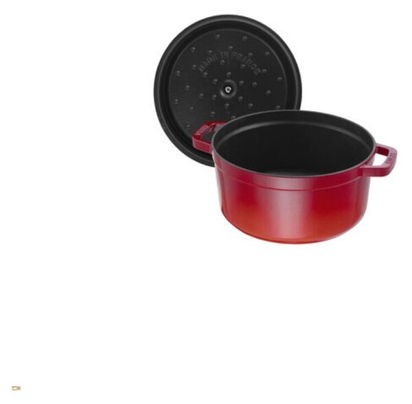 Staub La Cocotte Öntöttvas kerek Főzőedény Ø 28cm 6,7L - Cseresznyepiros