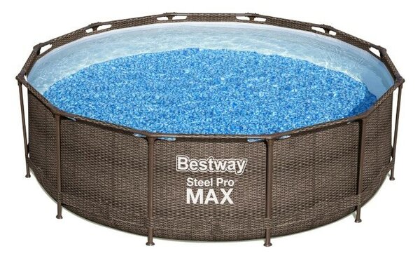 Bestway 56709 14 az 1-ben rattan keretes medence 366x100 fedél létra szivattyú