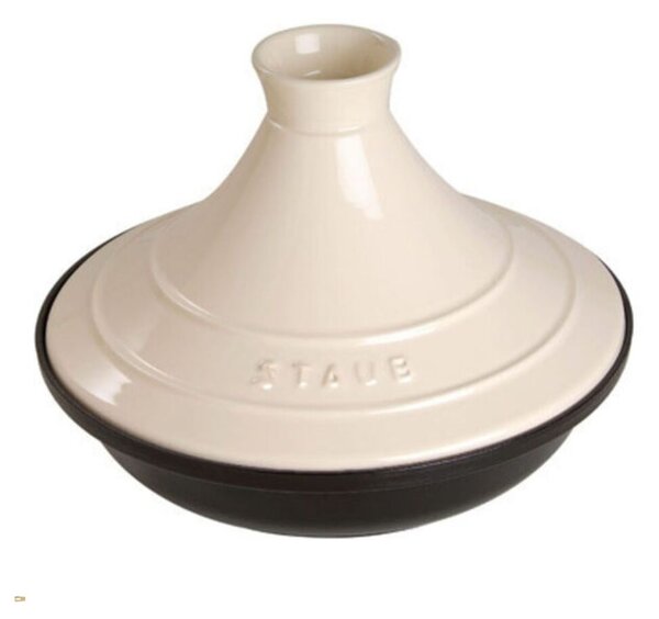 Staub 405093950 Tajine Öntöttvas kerek Sütőedény Ø28cm 2,6L - Bézs/Fekete