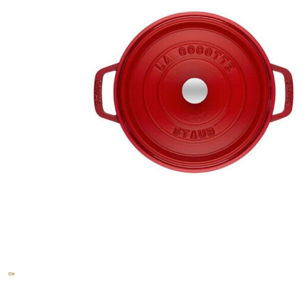 Staub La Cocotte Öntöttvas kerek Főzőedény Ø 28cm 6,7L - Cseresznyepiros