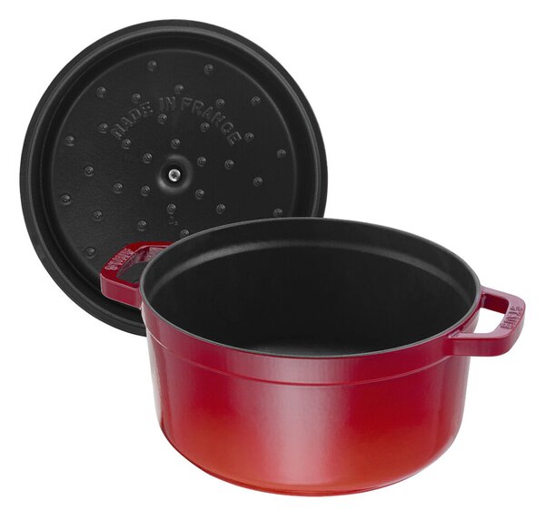 Staub La Cocotte Öntöttvas kerek Főzőedény Ø 28cm 6,7L - Cseresznyepiros
