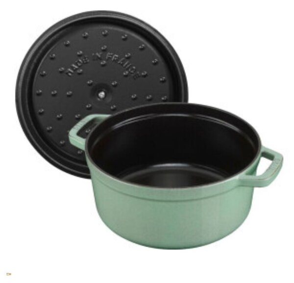Staub La Cocotte Öntöttvas kerek Főzőedény Ø 24cm 3,8L - Zsálya