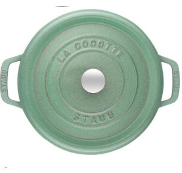 Staub La Cocotte Öntöttvas kerek Főzőedény Ø 24cm 3,8L - Zsálya