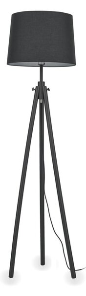YORK modern fa állólámpa fekete ernyővel