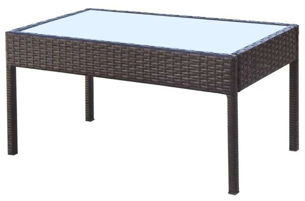 Polyrattan Kerti Bútorszett - 4 részes - Barna
