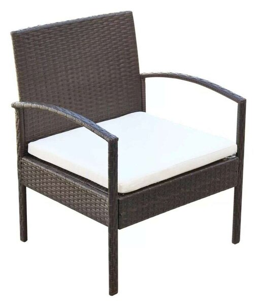 Polyrattan Kerti Bútorszett - 4 részes - Barna