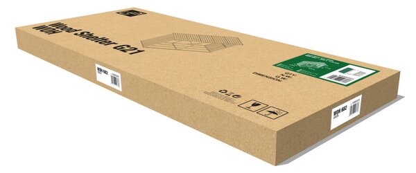 G21 WOH 682 tüzifa tároló - 302 x 119 cm, zöld