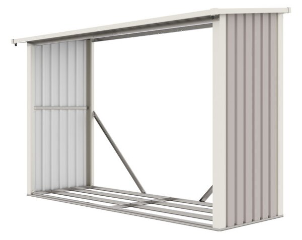 G21 WOH 335 tüzifa tároló - 242 x 89 cm, szürke