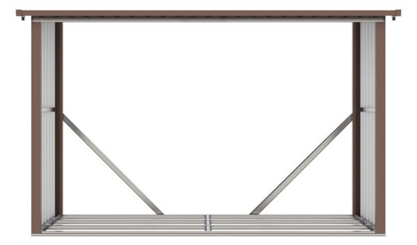 G21 WOH 335 tüzifa tároló - 242 x 89 cm, barna