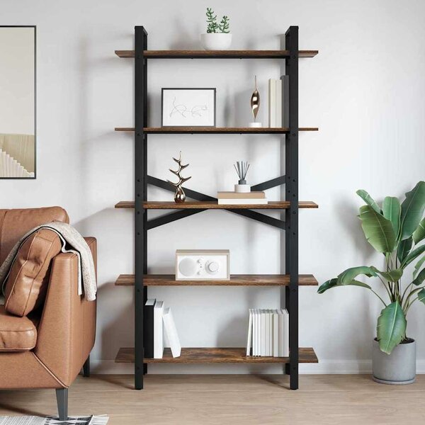 VidaXL Könyvespolc Füstölt tölgy 100 x 33,5 x 178 cm Faanyag
