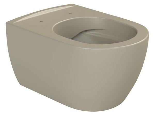CeraStyle CITY fali WC - MATT BÉZS - rimless - perem nélküli - rejtett rögzítésű - 53 cm