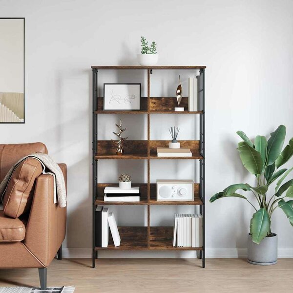 VidaXL Könyvespolc Füstölt tölgy 82 x 32 x 144,5 cm Faanyag
