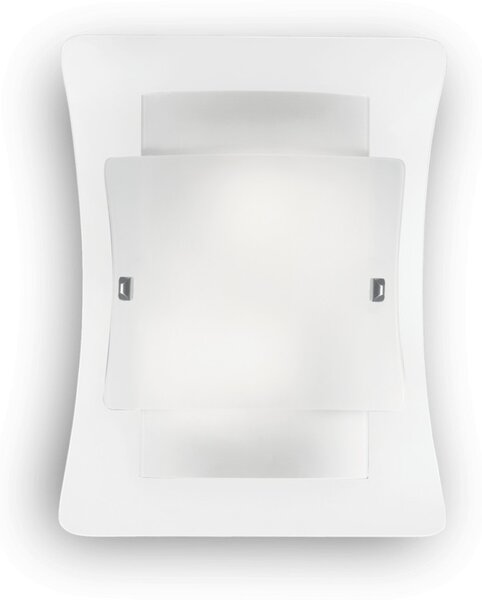 TRIPLO Modern fali lámpa, opálos fehér, átlátszó, kettes