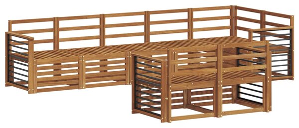 VidaXL Ülőgarnitúrák 8 pcs Természetes Tömör Akácfa