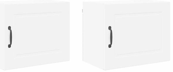 VidaXL Konyhaszekrény polcokkal 2 pcs Fehér 50 x 31 x 40 cm Faanyag
