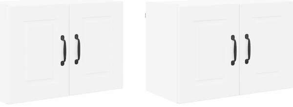 VidaXL Konyhaszekrény polcokkal 2 pcs Fehér 60 x 31 x 40 cm Faanyag