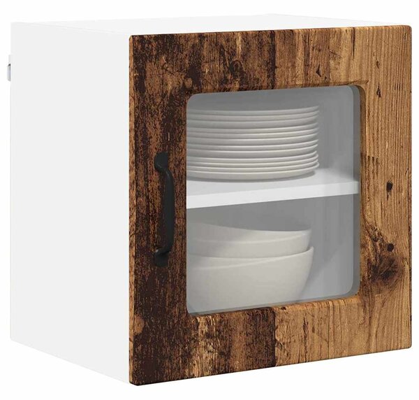 VidaXL Konyhaszekrény polcokkal 2 pcs Öreg fa 40 x 31 x 40 cm Faanyag