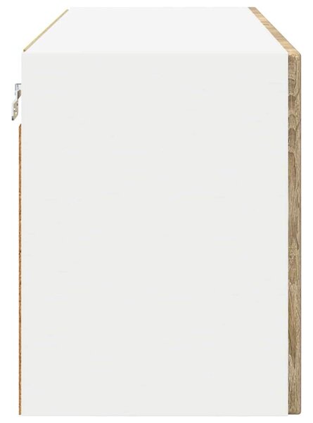 VidaXL Fali üveges szekrény PORTO 2 pcs Sonoma tölgy 60 x 31 x 40 cm
