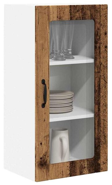 VidaXL Konyhaszekrény polcokkal 2 pcs Öreg fa 40 x 31 x 80 cm Faanyag