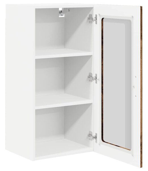 VidaXL Konyhaszekrény polcokkal 2 pcs Öreg fa 40 x 31 x 80 cm Faanyag
