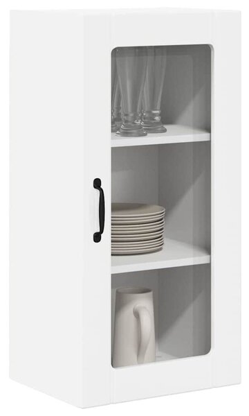 VidaXL Fali üveges szekrény PORTO 2 pcs Magas Fényű Fehér