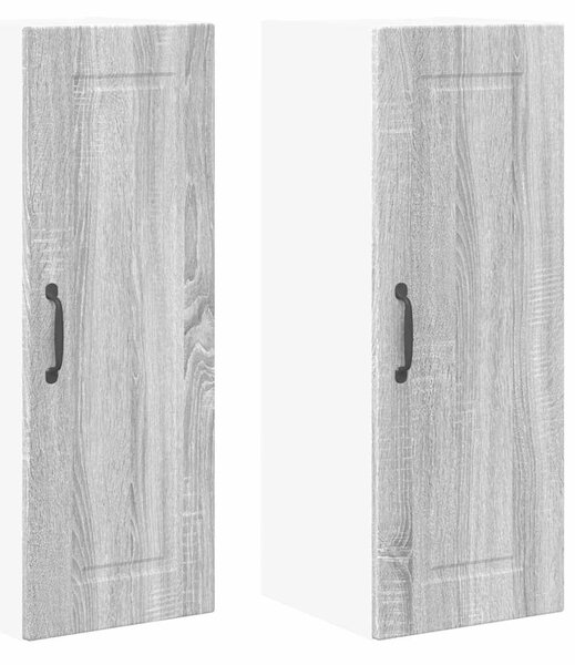 VidaXL Fali Szekrény PORTO 2 pcs Szürke Sonoma 30 x 31 x 80 cm Faanyag
