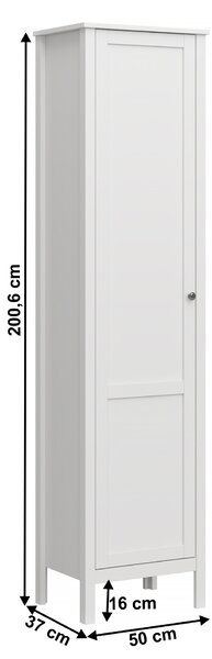 Polcos állvány 1D, fehér, OLJE