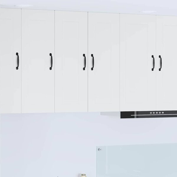 VidaXL Fali Szekrény PORTO 2 pcs Magas Fényű Fehér 30 x 31 x 80 cm