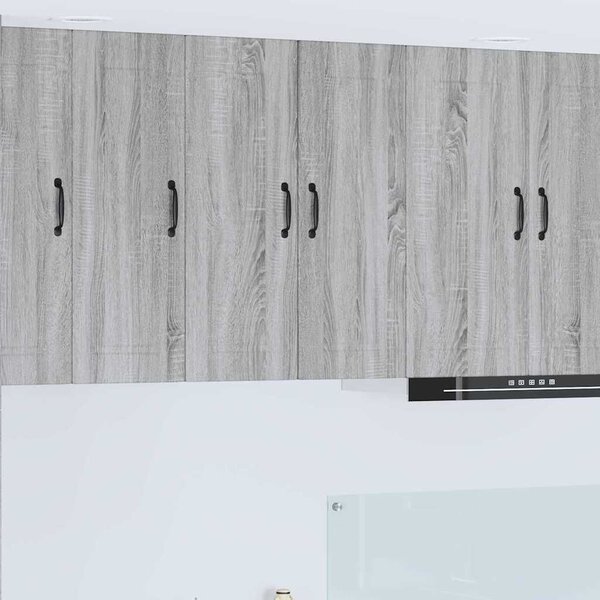 VidaXL Fali Szekrény PORTO 2 pcs Szürke Sonoma 30 x 31 x 80 cm Faanyag