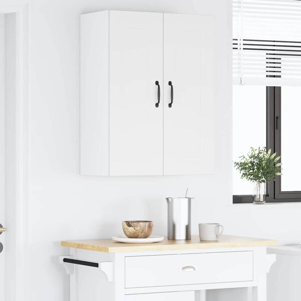 VidaXL Fali Szekrény PORTO 2 pcs Magas Fényű Fehér 30 x 31 x 80 cm