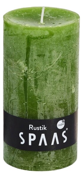 Oszlop gyertya SPAAS RUSTIK 13 cm zöld